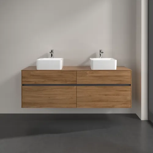 VILLEROY BOCH Toaletní skříňka Collaro, 4 výsuvy, 1600 x 548 x 500 mm, dub Kansas #C05200RH, obrázek 3