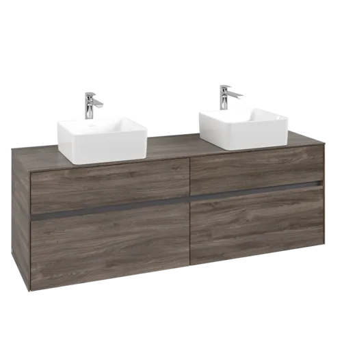 VILLEROY BOCH Toaletní skříňka Collaro, 4 výsuvy, 1600 x 548 x 500 mm, dub kamenný #C05200RK
