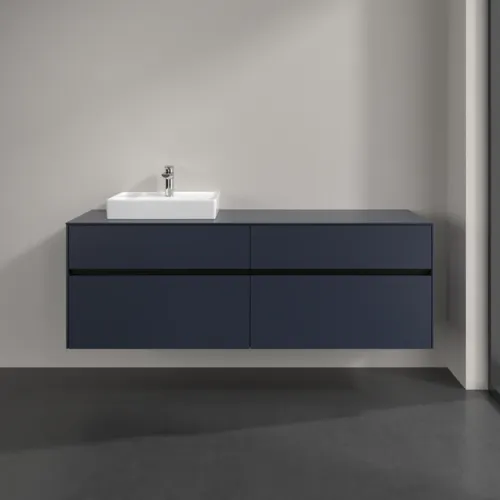 VILLEROY BOCH Toaletní skříňka Collaro, 4 výsuvy, 1600 x 548 x 500 mm, Marine Blue / Marine Blue #C07800VQ, obrázek 3