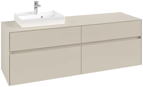 VILLEROY BOCH Toaletní skříňka Collaro, 4 výsuvy, 1600 x 548 x 500 mm, Cashmere Grey / Cashmere Grey #C07800VN