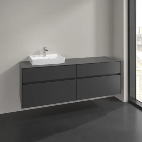 VILLEROY BOCH Toaletní skříňka Collaro, 4 výsuvy, 1600 x 548 x 500 mm, grafitová / grafitová #C07800VR, obrázek 2