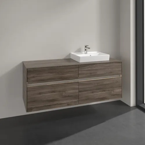 VILLEROY BOCH Umyvadlová skříňka Collaro, s osvětlením, 4 výsuvy, 1400 x 548 x 500 mm, dub kamenný #C075B0RK, obrázek 2