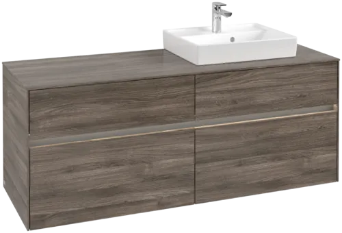 VILLEROY BOCH Umyvadlová skříňka Collaro, s osvětlením, 4 výsuvy, 1400 x 548 x 500 mm, dub kamenný #C075B0RK