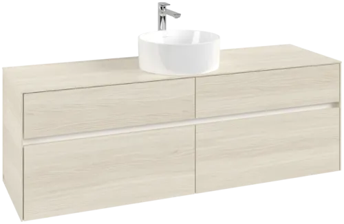 VILLEROY BOCH Toaletní skříňka Collaro, 4 výsuvy, 1600 x 548 x 500 mm, bílý dub / bílý dub #C04900AA