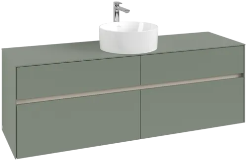 VILLEROY BOCH Toaletní skříňka Collaro, 4 výsuvy, 1600 x 548 x 500 mm, Soft Green / Soft Green #C04900AF