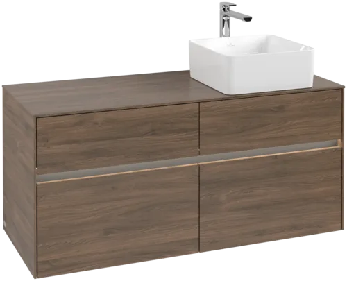 VILLEROY BOCH Toaletní skříňka Collaro, s osvětlením, 4 výsuvy, 1200 x 548 x 500 mm, Arizona Oak / Arizona Oak #C043B0VH
