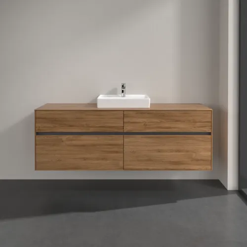VILLEROY BOCH Toaletní skříňka Collaro, 4 výsuvy, 1600 x 548 x 500 mm, dub Kansas #C07700RH, obrázek 3