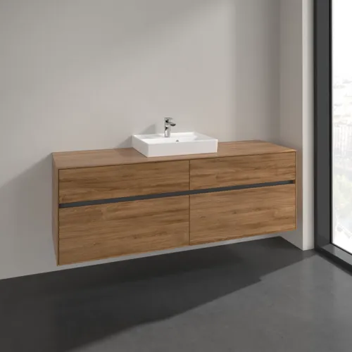 VILLEROY BOCH Toaletní skříňka Collaro, 4 výsuvy, 1600 x 548 x 500 mm, dub Kansas #C07700RH, obrázek 2