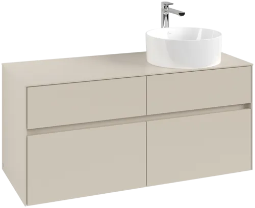 VILLEROY BOCH Toaletní skříňka Collaro, s osvětlením, 4 výsuvy, 1200 x 548 x 500 mm, Cashmere Grey / Cashmere Grey #C043B0VN