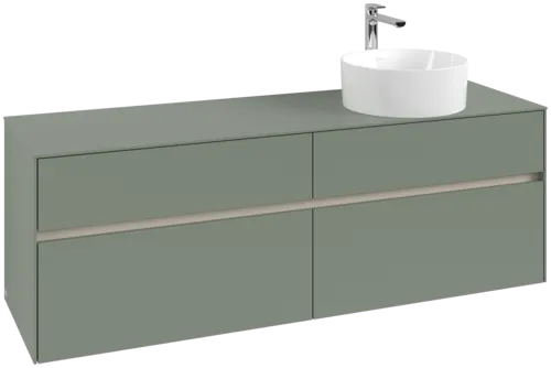 VILLEROY BOCH Toaletní skříňka Collaro, 4 výsuvy, 1600 x 548 x 500 mm, Soft Green / Soft Green #C05100AF