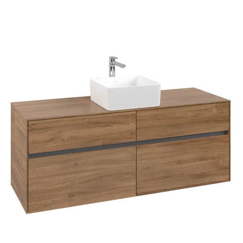 VILLEROY BOCH Toaletní skříňka Collaro, 4 výsuvy, 1400 x 548 x 500 mm, dub Kansas #C04500RH