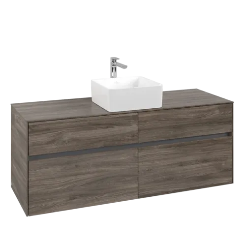 VILLEROY BOCH Toaletní skříňka Collaro, 4 výsuvy, 1400 x 548 x 500 mm, dub kamenný #C04500RK