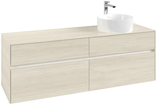 VILLEROY BOCH Toaletní skříňka Collaro, 4 výsuvy, 1600 x 548 x 500 mm, bílý dub / bílý dub #C05100AA