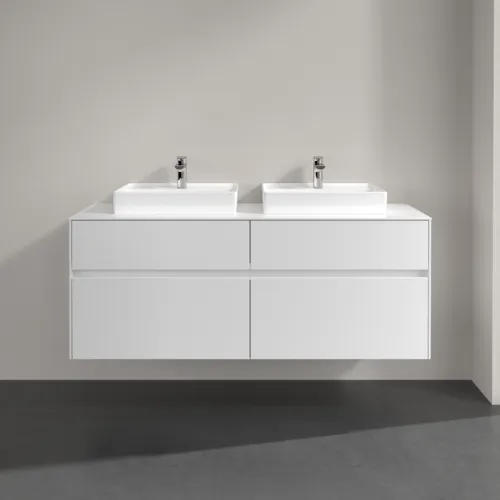VILLEROY BOCH Toaletní skříňka Collaro, 4 výsuvy, 1400 x 548 x 500 mm, bílá matná / bílá matná #C07600MS, obrázek 3