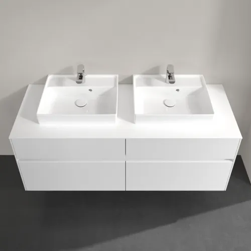 VILLEROY BOCH Toaletní skříňka Collaro, 4 výsuvy, 1400 x 548 x 500 mm, bílá matná / bílá matná #C07600MS, obrázek 4