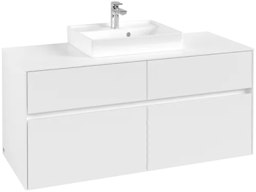 VILLEROY BOCH Toaletní skříňka Collaro, 4 výsuvy, 1200 x 548 x 500 mm, bílá matná / bílá matná #C07000MS