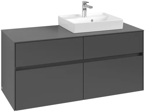 VILLEROY BOCH Collaro toaletní skříňka, 4 výsuvy, 1200 x 548 x 500 mm, Grafit / Grafit #C07200VR