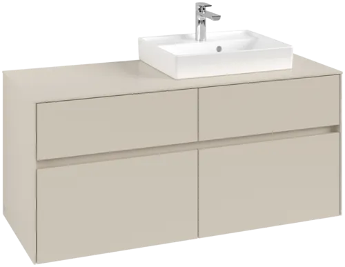 VILLEROY BOCH Toaletní skříňka Collaro, 4 výsuvy, 1200 x 548 x 500 mm, Cashmere Grey / Cashmere Grey #C07200VN