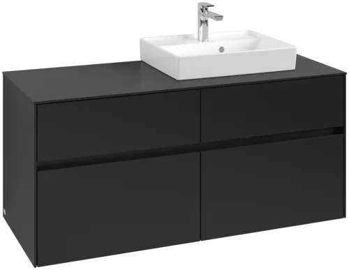VILLEROY BOCH Toaletní skříňka Collaro, 4 výsuvy, 1200 x 548 x 500 mm, Volcano Black / Volcano Black #C07200VL