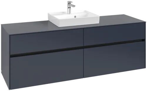 VILLEROY BOCH Toaletní skříňka Collaro, s osvětlením, 4 výsuvy, 1600 x 548 x 500 mm, Marine Blue / Marine Blue #C077B0VQ