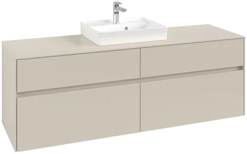 VILLEROY BOCH Toaletní skříňka Collaro, s osvětlením, 4 výsuvy, 1600 x 548 x 500 mm, Cashmere Grey / Cashmere Grey #C077B0VN