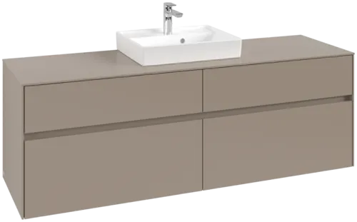 VILLEROY BOCH Toaletní skříňka Collaro, s osvětlením, 4 výsuvy, 1600 x 548 x 500 mm, taupe / taupe #C077B0VM