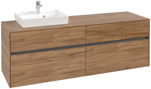 VILLEROY BOCH Toaletní skříňka Collaro, 4 výsuvy, 1600 x 548 x 500 mm, dub Kansas #C07800RH
