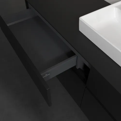 VILLEROY BOCH Toaletní skříňka Collaro, s osvětlením, 4 výsuvy, 1600 x 548 x 500 mm, Volcano Black / Volcano Black #C077B0VL, obrázek 8