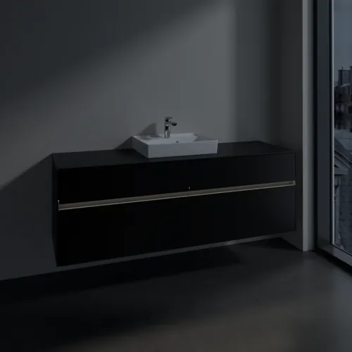 VILLEROY BOCH Toaletní skříňka Collaro, s osvětlením, 4 výsuvy, 1600 x 548 x 500 mm, Volcano Black / Volcano Black #C077B0VL, obrázek 5
