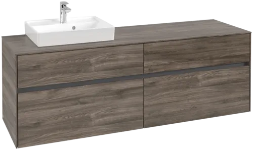 VILLEROY BOCH Toaletní skříňka Collaro, 4 výsuvy, 1600 x 548 x 500 mm, dub kamenný #C07800RK
