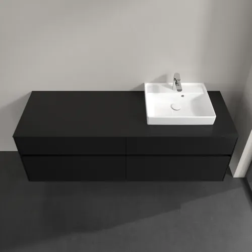 VILLEROY BOCH Toaletní skříňka Collaro, 4 výsuvy, 1600 x 548 x 500 mm, Volcano Black / Volcano Black #C07900VL, obrázek 4