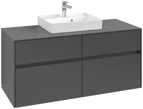 VILLEROY BOCH Collaro toaletní skříňka, s osvětlením, 4 výsuvy, 1200 x 548 x 500 mm, Grafit / Grafit #C070B0VR