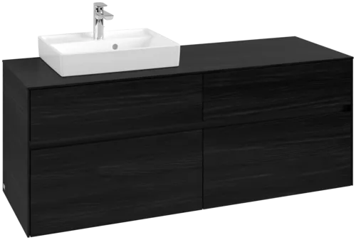 VILLEROY BOCH Toaletní skříňka Collaro, 4 výsuvy, 1400 x 548 x 500 mm, černý dub / černý dub #C07400AB