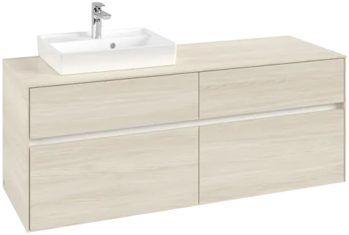 VILLEROY BOCH Toaletní skříňka Collaro, 4 výsuvy, 1400 x 548 x 500 mm, bílý dub / bílý dub #C07400AA