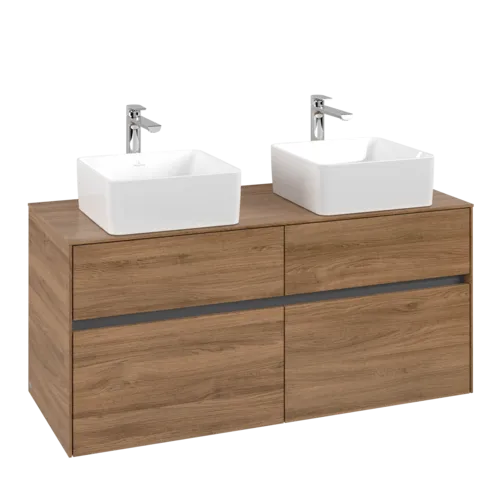 VILLEROY BOCH Toaletní skříňka Collaro, 4 výsuvy, 1200 x 548 x 500 mm, dub Kansas #C04400RH