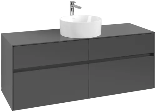 VILLEROY BOCH Toaletní skříňka Collaro, 4 výsuvy, 1400 x 548 x 500 mm, grafitová / grafitová #C04500VR