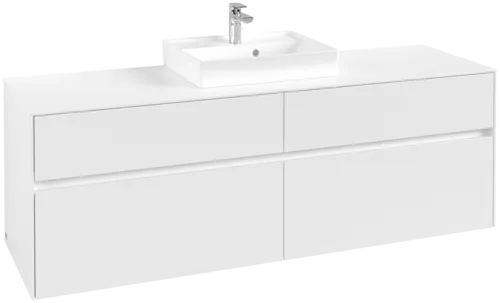 VILLEROY BOCH Toaletní skříňka Collaro, 4 výsuvy, 1600 x 548 x 500 mm, bílá matná / bílá matná #C07700MS
