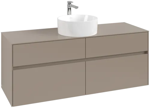 VILLEROY BOCH Toaletní skříňka Collaro, 4 výsuvy, 1400 x 548 x 500 mm, taupe / taupe #C04500VM