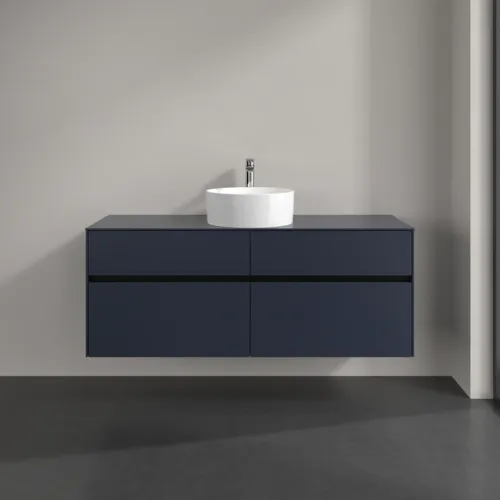 VILLEROY BOCH Toaletní skříňka Collaro, 4 zásuvky, 1400 x 548 x 500 mm, Marine Blue / Marine Blue #C04500VQ, obrázek 3