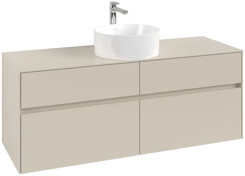VILLEROY BOCH Toaletní skříňka Collaro, 4 výsuvy, 1400 x 548 x 500 mm, Cashmere Grey / Cashmere Grey #C04500VN