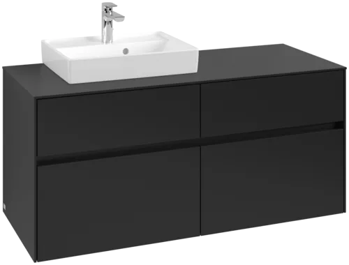 VILLEROY BOCH Toaletní skříňka Collaro, 4 výsuvy, 1200 x 548 x 500 mm, Volcano Black / Volcano Black #C07100VL