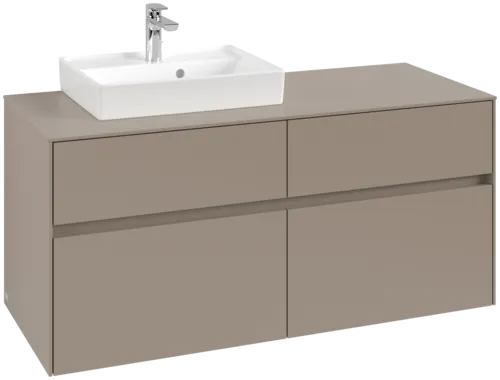 VILLEROY BOCH Toaletní skříňka Collaro, 4 výsuvy, 1200 x 548 x 500 mm, taupe / taupe #C07100VM