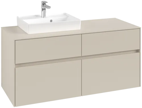 VILLEROY BOCH Toaletní skříňka Collaro, 4 výsuvy, 1200 x 548 x 500 mm, Cashmere Grey / Cashmere Grey #C07100VN
