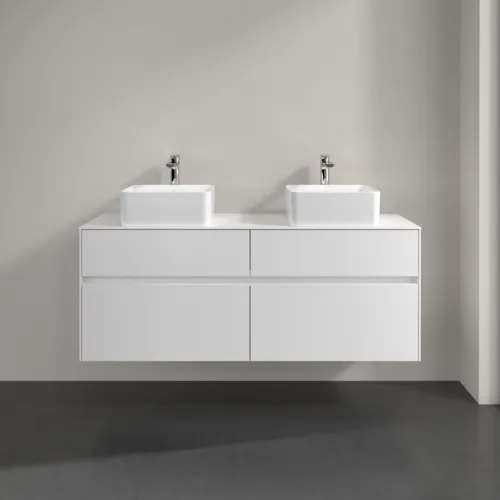 VILLEROY BOCH Toaletní skříňka Collaro, s osvětlením, 4 výsuvy, 1400 x 548 x 500 mm, bílá matná / bílá matná #C048B0MS, obrázek 3