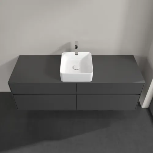 VILLEROY BOCH Toaletní skříňka Collaro, 4 výsuvy, 1600 x 548 x 500 mm, lesklá šedá / lesklá šedá #C04900FP, obrázek 4