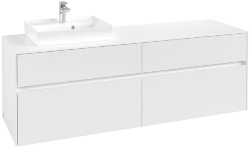 VILLEROY BOCH Toaletní skříňka Collaro, 4 výsuvy, 1600 x 548 x 500 mm, bílá matná / bílá matná #C07800MS
