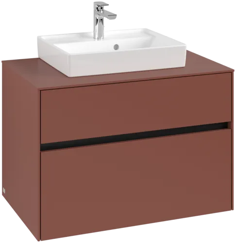 VILLEROY BOCH Toaletní skříňka Collaro, 2 výsuvy, 800 x 548 x 500 mm, vínově červená / vínově červená #C06900AH