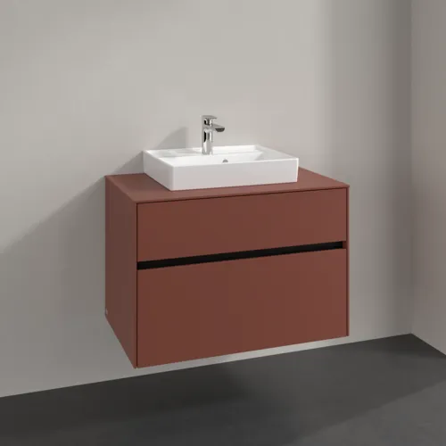 VILLEROY BOCH Toaletní skříňka Collaro, 2 výsuvy, 800 x 548 x 500 mm, vínově červená / vínově červená #C06900AH, obrázek 2