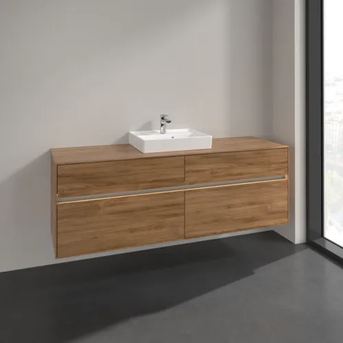 VILLEROY BOCH Toaletní skříňka Collaro, s osvětlením, 4 výsuvy, 1600 x 548 x 500 mm, dub Kansas #C077B0RH, obrázek 2