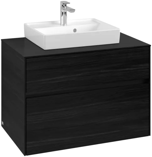 VILLEROY BOCH Toaletní skříňka Collaro, 2 výsuvy, 800 x 548 x 500 mm, černý dub / černý dub #C06900AB